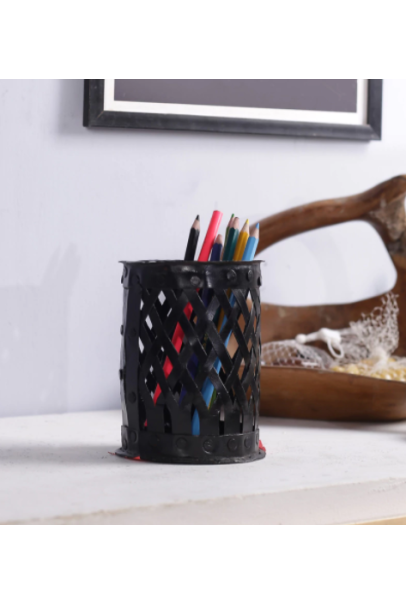 Black Metal Pen Holder